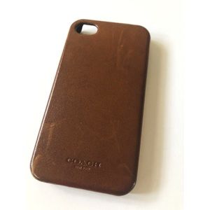 Coach brown leather iPhone 5 case